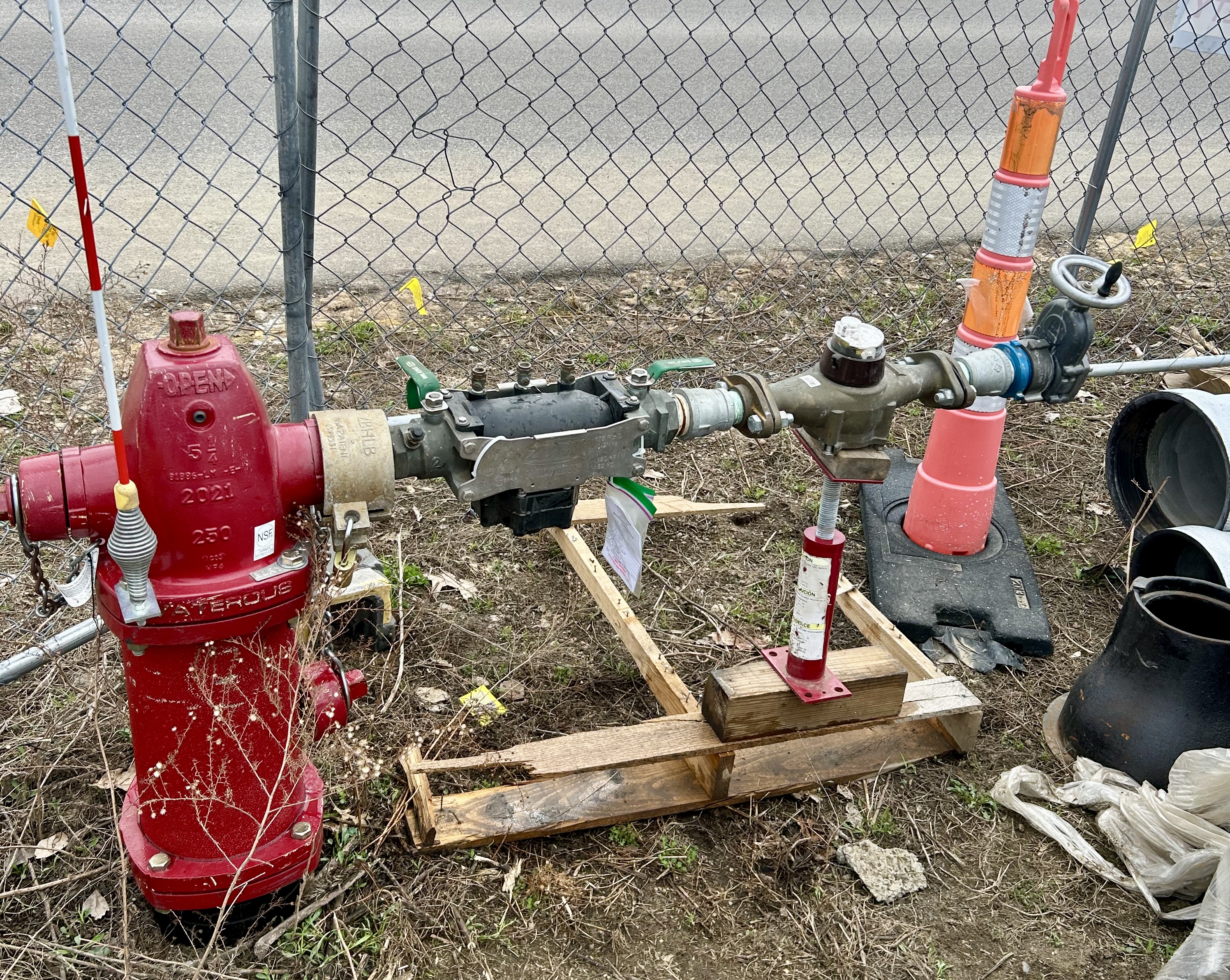 Large commercial RPZ installation